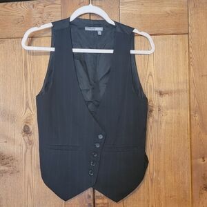 Tristan Black Pinstripe Vest